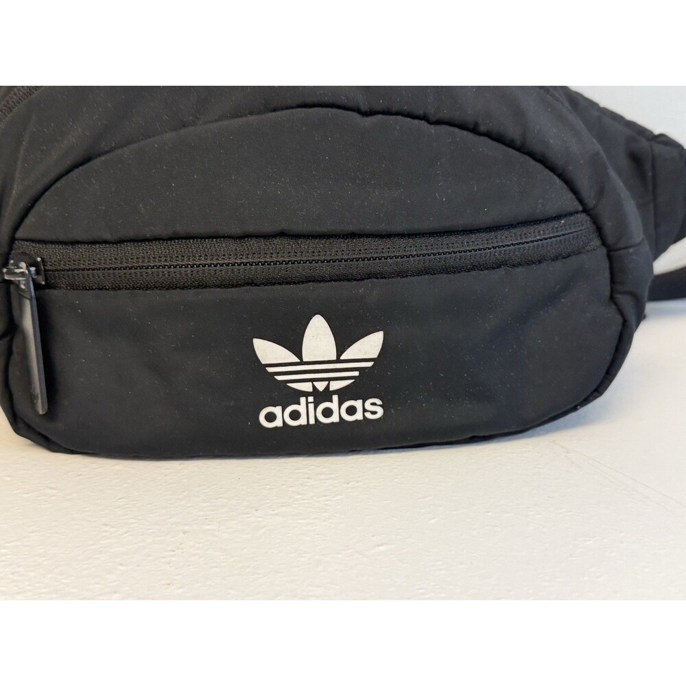 adidas Originals National Waist Pack Fanny Pack Bum Bag Black Trefoil Logo - Picture 2 of 5